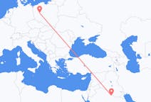 Flyreiser fra Rafha, Saudi-Arabia til Poznan, Polen