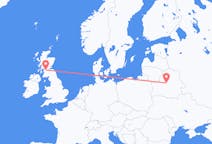 Flug frá Glasgow, Skotlandi til Minsk, Hvíta-Rússlandi