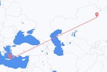 Loty z Nur-Sułtan, Kazachstan do Sitii, Grecja