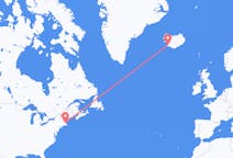Flights from Boston to Reykjavík