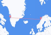 Vols d’Aasiaat, le Groenland pour Bodø, Norvège