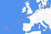 Fly fra Terceira til Bornholm
