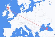 Flyreiser fra Sinop, Tyrkia, til Glasgow