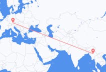 Flyg från Mandalay, Myanmar (Burma) till München, Tyskland