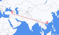 중국 하이커우에서 출발해 터키 배트맨에게(으)로 가는 항공편