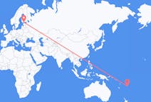 出发地 斐济出发地 坎達武島目的地 芬兰赫尔辛基的航班