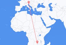 Flyreiser fra Lusaka, Zambia til Trieste, Italia
