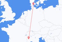 Flyreiser fra Sønderborg, Danmark til Torino, Italia