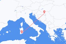 크로아티아 오시예크에서 출발해 이탈리아 칼리아리로(으)로 가는 항공편