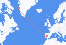 グリーンランドのマニツォクから、スペインのセビリアまでのフライト
