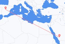 Flyreiser fra Bisha, Saudi-Arabia til Madrid, Spania