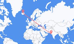 Flyrejser fra Jamnagar, Indien til Akureyri, Island
