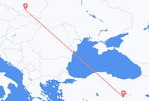 Flyg från Malatya, Turkiet till Kraków, Polen