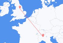 Flyreiser fra Doncaster, England til Milano, Italia