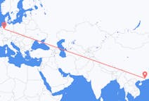 Flyg från Guangzhou, Kina till Münster, Tyskland