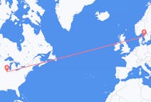 Flyrejser fra Peoria, USA til Göteborg, Sverige