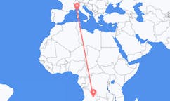 Flyreiser fra Luena, Angola til Calvi, Frankrike