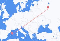 Flyg från Moskva till Menorca