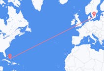 Flights from George Town, the Bahamas to Växjö, Sweden