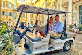Visite de Rome au coucher du soleil en voiturette de golf avec guide local et gelato