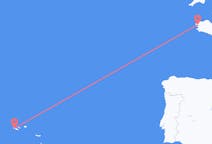Flyg från Brest till Horta, Azores
