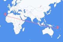 Flyg från Port Vila, Vanuatu till La Palma, Spanien