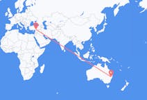 Flyreiser fra Armidale, Australia til Gaziantep, Tyrkia