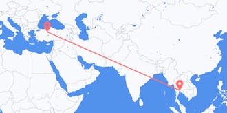 出发地 泰国目的地 土耳其的航班