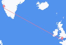 ガーンジー島のオルダニーから、グリーンランドのヌークまでのフライト