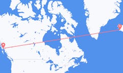 出发地 美国克奇坎目的地 冰岛雷克雅维克的航班