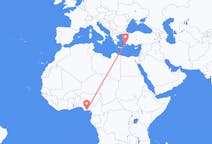 Flyreiser fra Port Harcourt, Nigeria til Bodrum, Tyrkia