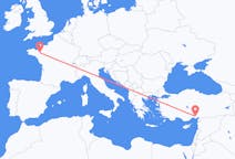 Fly fra Adana til Rennes