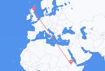 Flyreiser fra Gonder, Etiopia til Aberdeen, Skottland