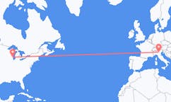 美国出发地 密尔沃基飞往美国目的地 维罗纳的航班