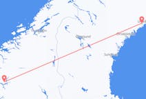 Loty z Sogndal, Norwegia z Umeå, Szwecja