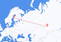 Fly fra Novosibirsk til Vasa
