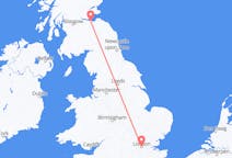 Flyg från London, England till Edinburgh, Skottland