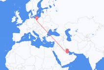 Flyrejser fra Hofuf, Saudi-Arabien til Poznan, Polen