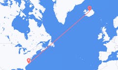 Flüge von Wilmington, die Vereinigten Staaten nach Akureyri, Island