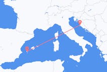 Flyg från Zadar, Kroatien till Ibiza, Spanien