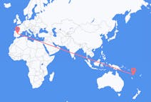 Flyreiser fra Valesdir, Vanuatu til Madrid, Spania