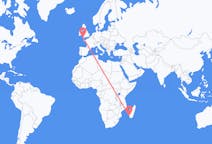 Flights from Toliara, Madagascar to Newquay, the United Kingdom