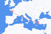 Flyrejser fra Kalymnos, Grækenland til La Rochelle, Frankrig