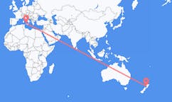 Flyg från Whanganui, Nya Zeeland till Palermo, Italien