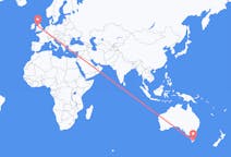 Vluchten van Hobart, Australië naar Liverpool, Engeland