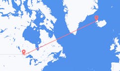Flights from the city of International Falls, the United States to the city of Ísafjörður, Iceland