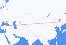 Flyrejser fra Harbin, Kina til Samsun, Tyrkiet