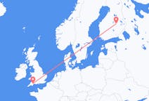 Fly fra Kuopio til Exeter