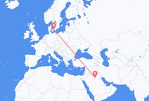 Flyreiser fra Rafha, Saudi-Arabia til København, Danmark