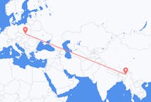 Flyreiser fra Jorhat, India til Krakow, Polen